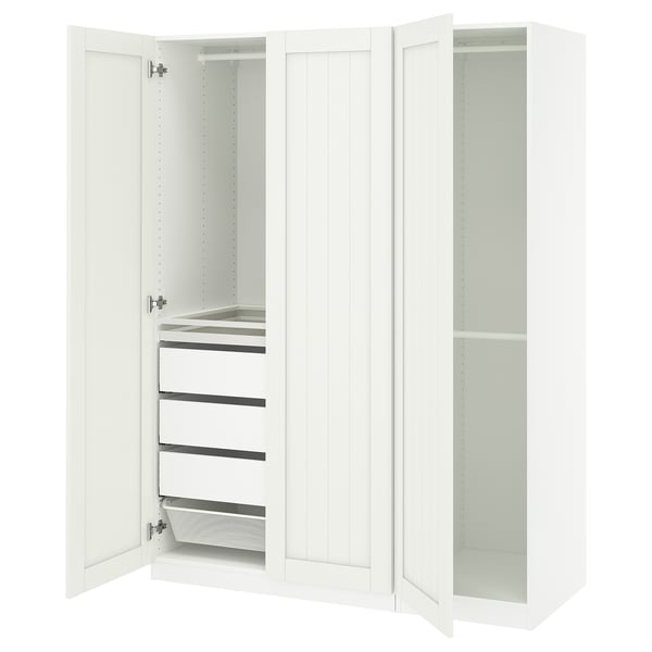 PAX / GULLABERG Agencement armoire-penderie, blanc/blanc, 59x23 5/8x79 1/4 "