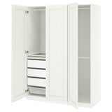 PAX / GULLABERG Agencement armoire-penderie, blanc/blanc, 59x23 5/8x79 1/4 "