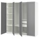 PAX / GULLABERG Agencement armoire-penderie, blanc/gris, 78 3/4x23 5/8x79 1/4 "