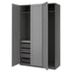 PAX / GULLABERG Agencement armoire-penderie, gris foncé/gris, 59x23 5/8x93 1/8 "
