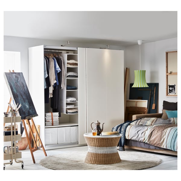 PAX / HASVIK Armoirependerie, blanc/blanc, 200x66x201 cm (783/4x26x791