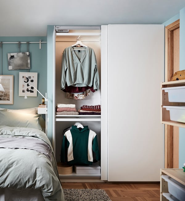 PAX / HASVIK Agencement armoirependerie blanc IKEA