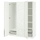 PAX / LINNABERG/ÅHEIM Agencement armoire-penderie, blanc à motifs/verre miroir, 59x22 7/8x79 1/8 "