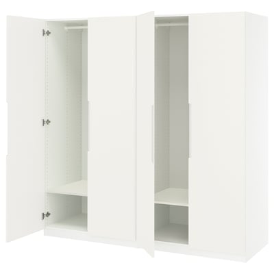 PAX / TONSTAD Agencement armoire-penderie, blanc/blanc cassé, 78 3/4x23 5/8x79 1/4 "