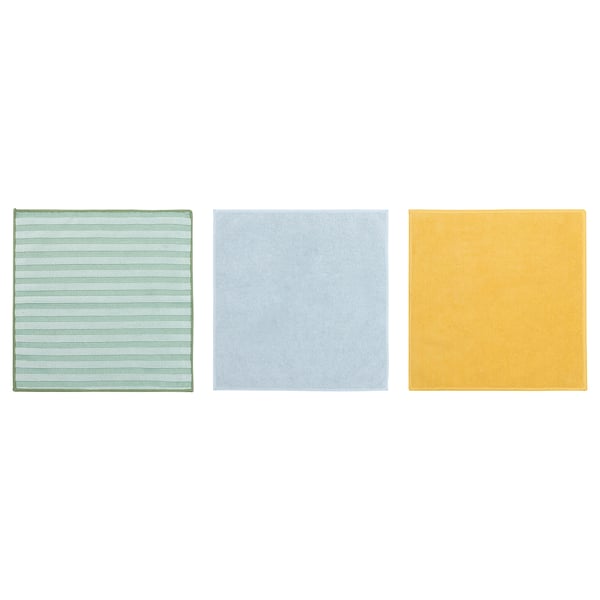 PEPPRIG Chiffon microfibres, vert bleu/jaune, 11x11 "