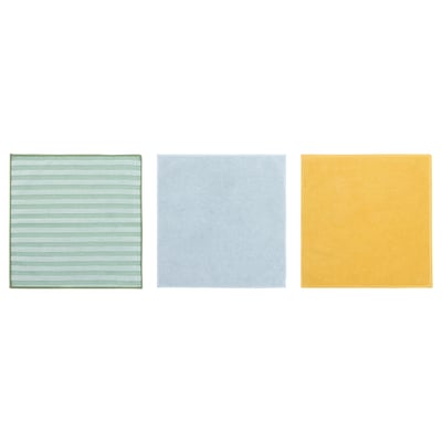 PEPPRIG Chiffon microfibres, vert bleu/jaune, 11x11 "