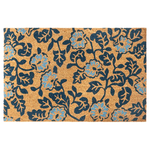 PLATSMÄRKE Paillasson, coco/motif floral, 2 ' 0 "x2 ' 11 "