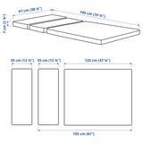PLUTTEN Matelas mousse pour lit évolutif, 38 1/4x74 3/4 "