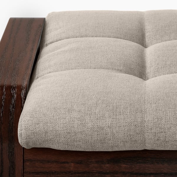POÄNG Fauteuil avec repose-pieds, brun/Gunnared beige