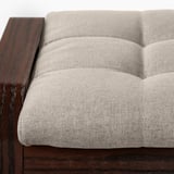 POÄNG Fauteuil avec repose-pieds, brun/Gunnared beige
