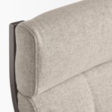 POÄNG Fauteuil avec repose-pieds, brun-noir/Gunnared beige