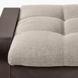 POÄNG Fauteuil avec repose-pieds, brun-noir/Gunnared beige