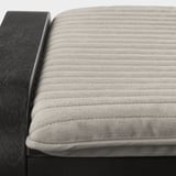 POÄNG Fauteuil avec repose-pieds, brun-noir/Knisa beige clair