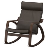 POÄNG Fauteuil berçant, brun/Glose brun foncé
