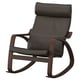 POÄNG Fauteuil berçant, brun/Glose brun foncé