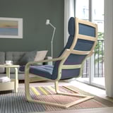 POÄNG Fauteuil, bouleau plaqué/Gunnared bleu