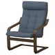 POÄNG Fauteuil, effet noyer/Gunnared bleu