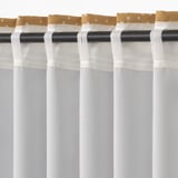 PRAKTRÖLLIKA Rideaux assombrissants, 2 panneaux, beige, 57x98 "