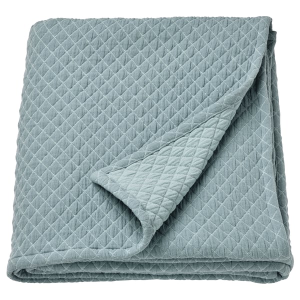 PRAKTVIAL Couvre-lit, bleu gris, Très grand 2 places