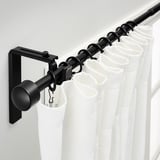 RÄCKA Ens. tringle à rideaux, noir, 47 1/4-82 5/8 "