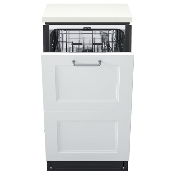 RANSBERG Lave-vaisselle encastrable 2 faces, Axstad blanc mat, 18 "