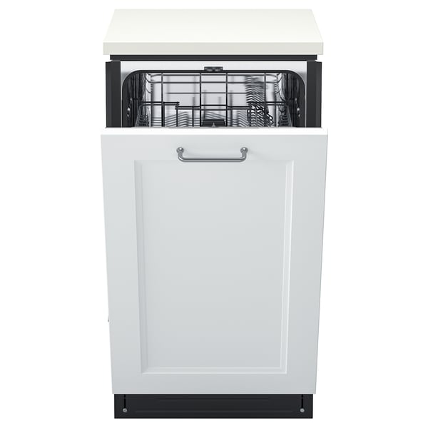 RANSBERG Lave-vaisselle encastrable+pte, Axstad blanc mat, 18 "