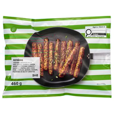 REFRÄNG Saucisses végétales, surgelé, 16 oz