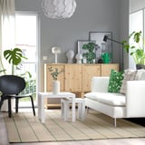 RIDSTIG Tapis tissé plat, blanc cassé/vert, 6 ' 7 "x9 ' 10 "