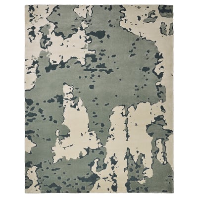 RINGKLOCKA Tapis à poils ras, vert/blanc cassé, 7 ' 10 "x9 ' 10 "