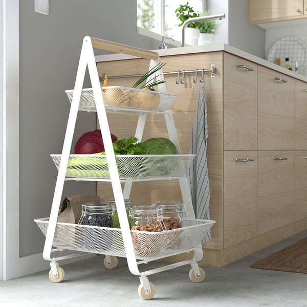 RISATORP Desserte, blanc, 22 1/2x15 3/8x33 7/8 "