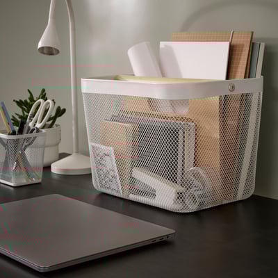 RISATORP Panier avec compartiments, blanc, 13x9 ½x9 "