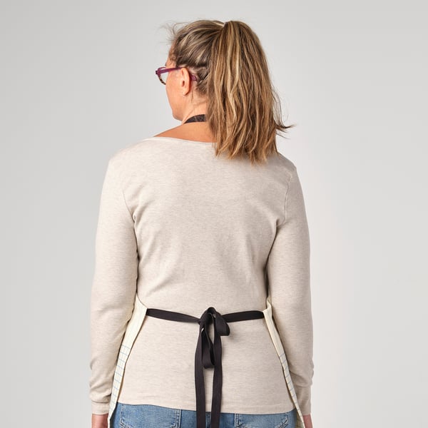 Tablier De Cuisine En Coton Gris Et Rouge 1 Poche 60 X 80 Cm - Torchon