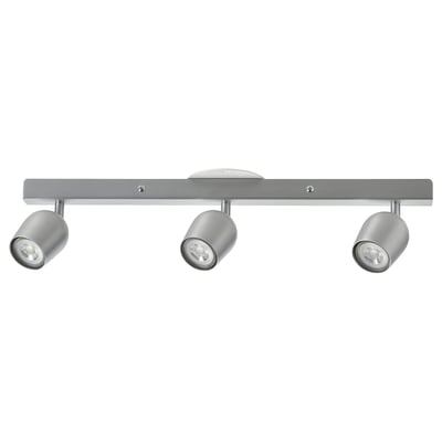 RÖKFRI Plafonnier 3 spots, couleur aluminium