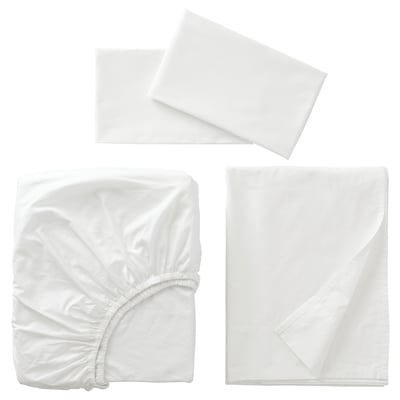 RÖNNVECKMAL Ensemble draps, blanc, Grand 2 places