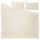 RUNDHAGTORN Housse de couette et taie(s), beige, 2 places/grand 2 places
