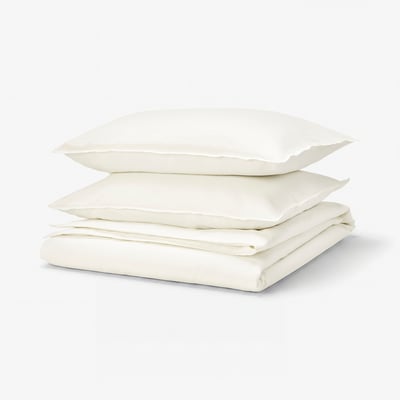 RUNDHAGTORN Housse de couette et taie(s), blanc, 2 places/grand 2 places