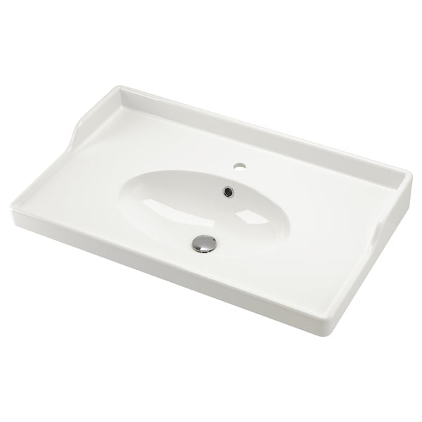 RUTSJÖN Lavabo, blanc, 37 3/8x21 7/8 "