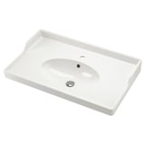 RUTSJÖN Lavabo, blanc, 37 3/8x21 7/8 "