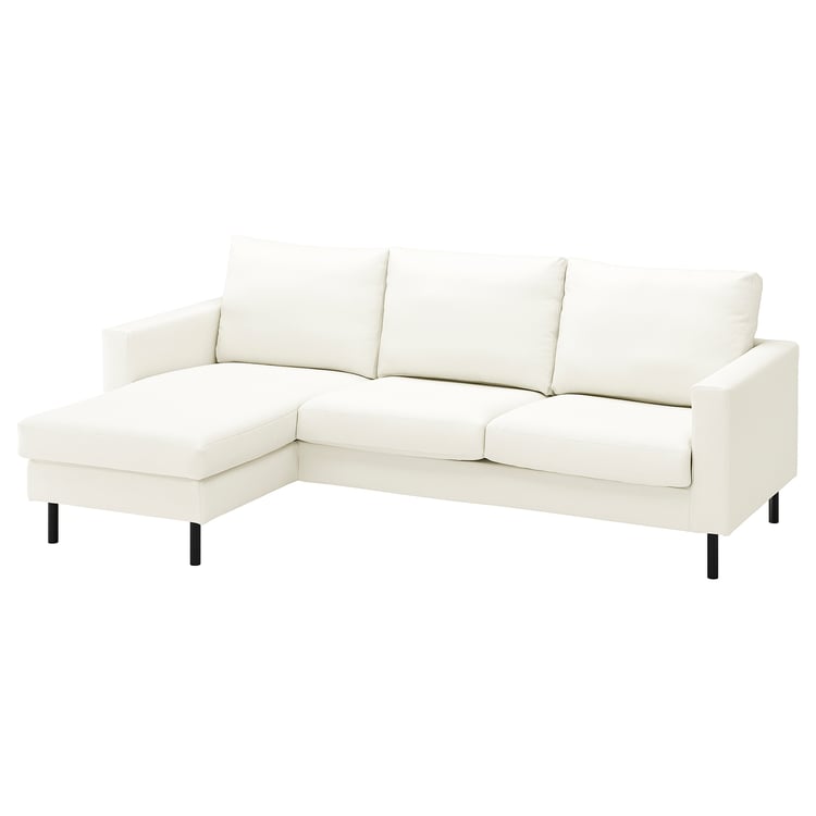 SALTSJÖBADEN canapé avec méridienne, Blekinge blanc - IKEA CA