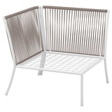 SEGERÖN Chauffeuse d'angle, extérieur, blanc/beige