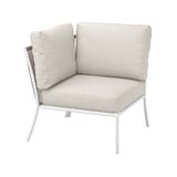 SEGERÖN Élément d'angle avec coussin, extérieur blanc/beige/Frösön/Duvholmen beige