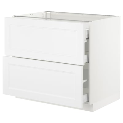 SEKTION Arm inf 2 faces/3 tiroirs, blanc Maximera/Axstad blanc mat, 36x24x30 "
