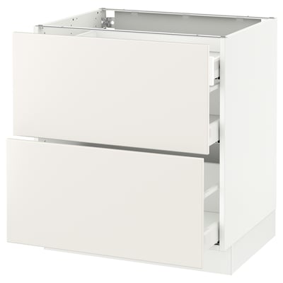 SEKTION Arm inf 2 faces/3 tiroirs, blanc Maximera/Veddinge blanc, 30x24x30 "