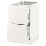 SEKTION Arm inf 2 faces/3 tiroirs, blanc Maximera/Veddinge blanc, 18x24x30 "