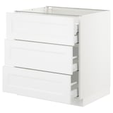 SEKTION Arm inf 3 faces/4 tiroirs, blanc Maximera/Axstad blanc mat, 30x24x30 "