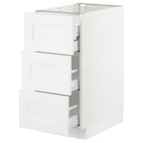 SEKTION Arm inf 3 faces/4 tiroirs, blanc Maximera/Axstad blanc mat, 15x24x30 "