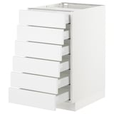 SEKTION Arm inf 6 faces/6 tir bas, blanc Maximera/Axstad blanc mat, 18x24x30 "