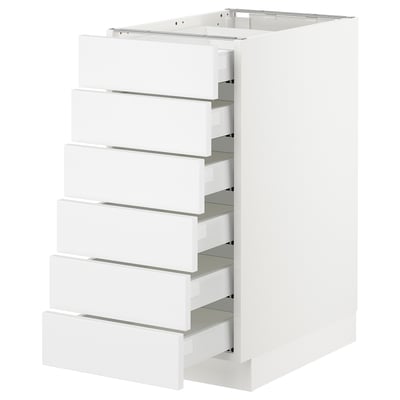 SEKTION Arm inf 6 faces/6 tir bas, blanc Maximera/Axstad blanc mat, 15x24x30 "