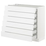 SEKTION Arm inf 6 faces/6 tir bas, blanc Maximera/Axstad blanc mat, 36x15x30 "