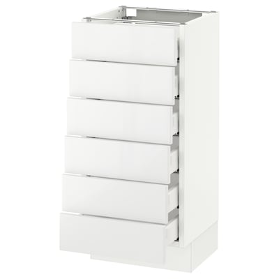 SEKTION Arm inf 6 faces/6 tir bas, blanc Maximera/Ringhult blanc, 15x15x30 "